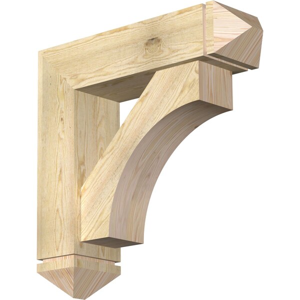 Ekena Millwork Westlake Arts and Crafts Rough Sawn Bracket w/ Offset Brace, Douglas Fir, 8"W x 30"D x 30"H BKT0806X30X30WTL03RDF - main